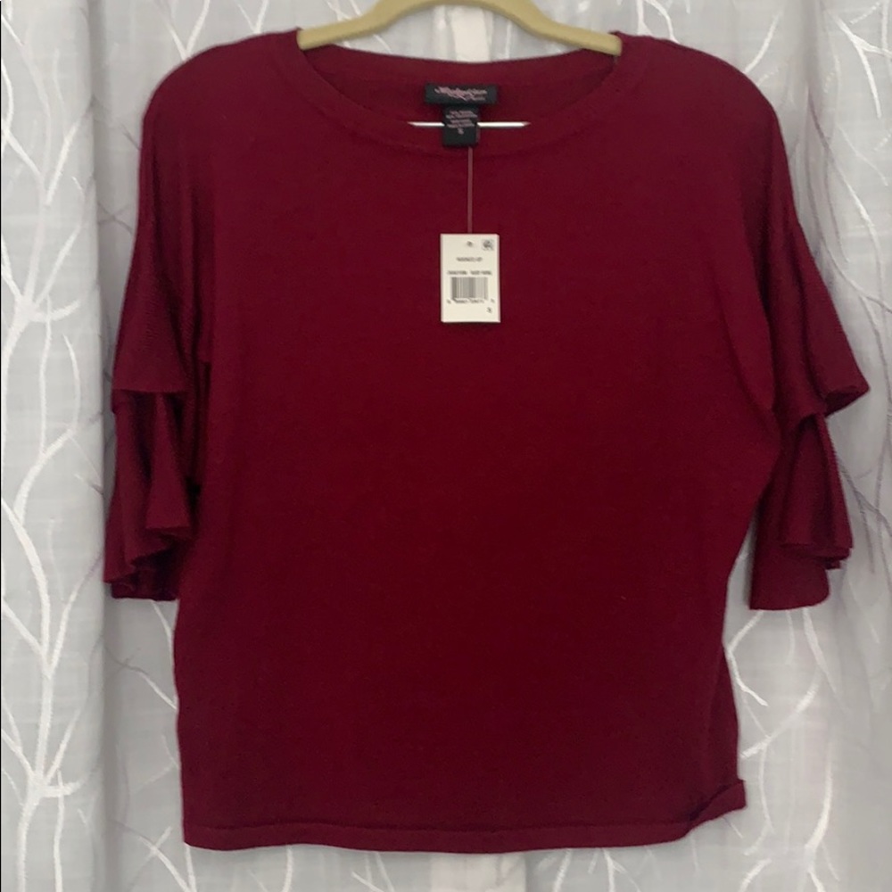 SOLD - Hooked Up Layered Sleeve Sweater